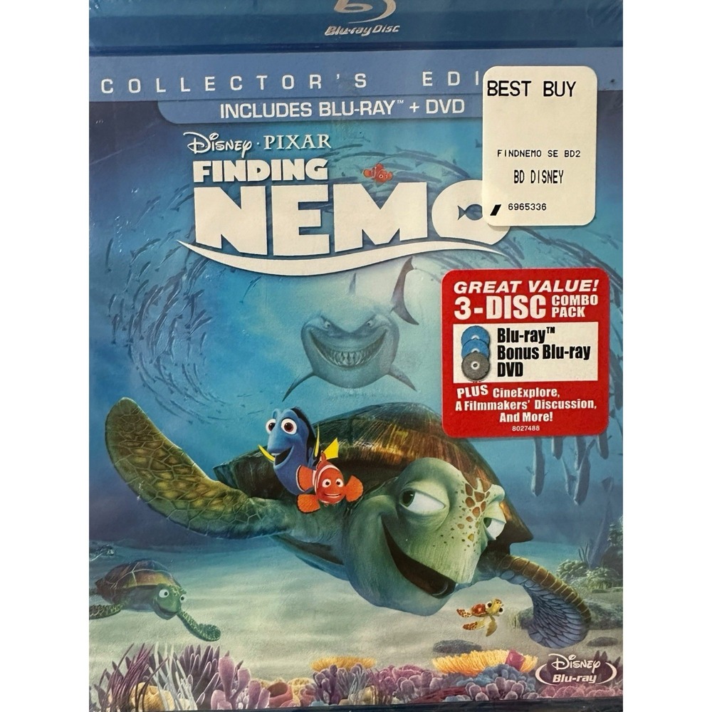 Finding Nemo Blu-ray‎ DVD Combo 3 Disc Collector's Edition New Sealed